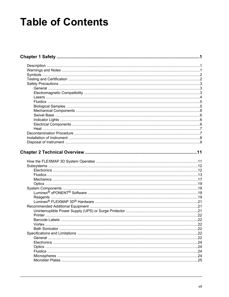 Luminex FLEXMAP 3D User Manual User Manual | Page 7 / 86