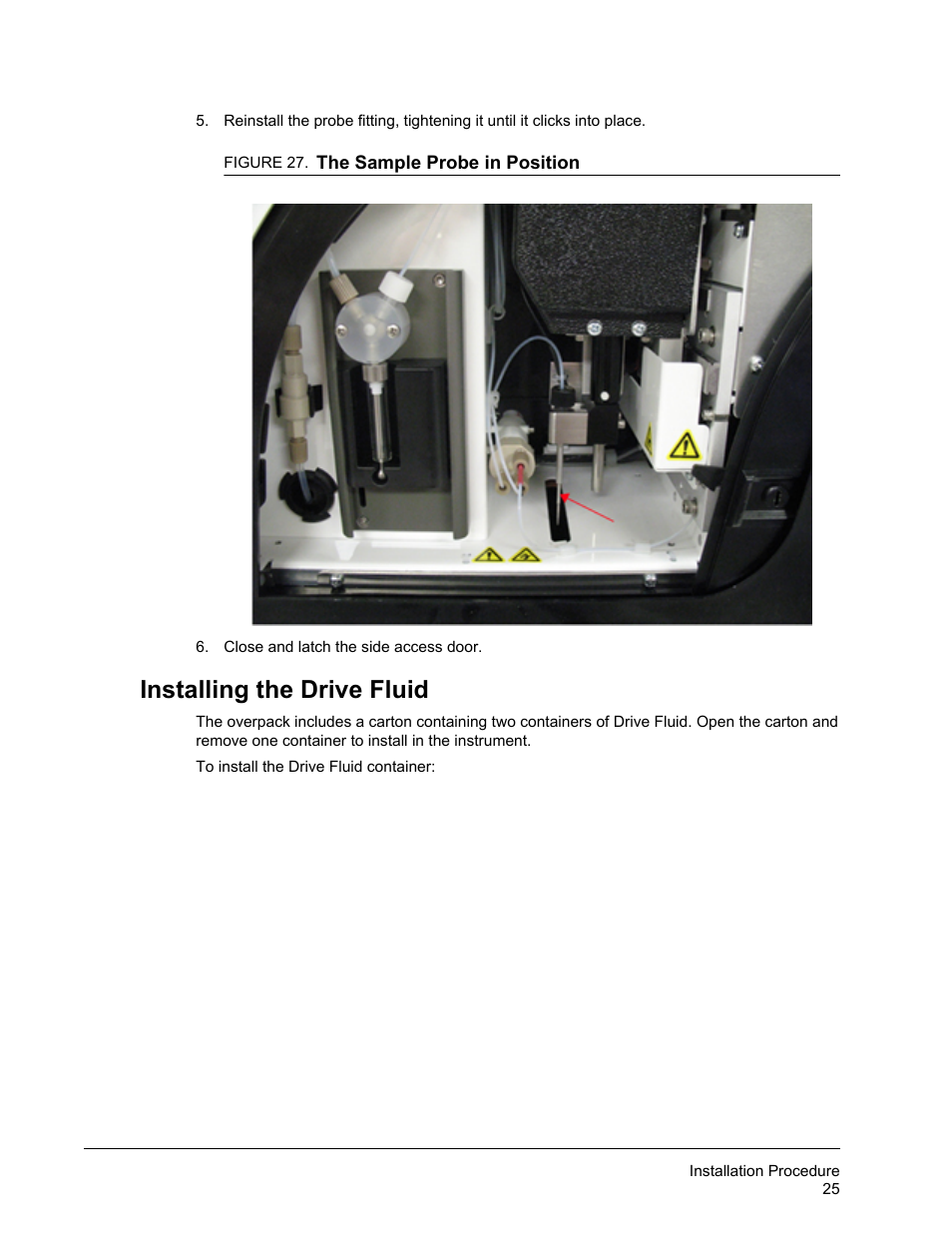 Installing the drive fluid | Luminex MAGPIX Hardware and Installation Manual User Manual | Page 38 / 104
