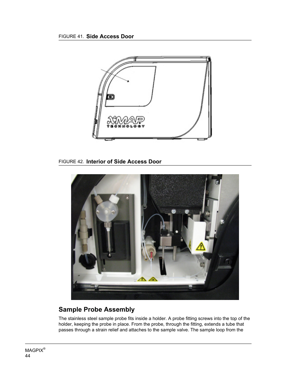 Sample probe assembly | Luminex MAGPIX Hardware and Installation Manual User Manual | Page 57 / 104