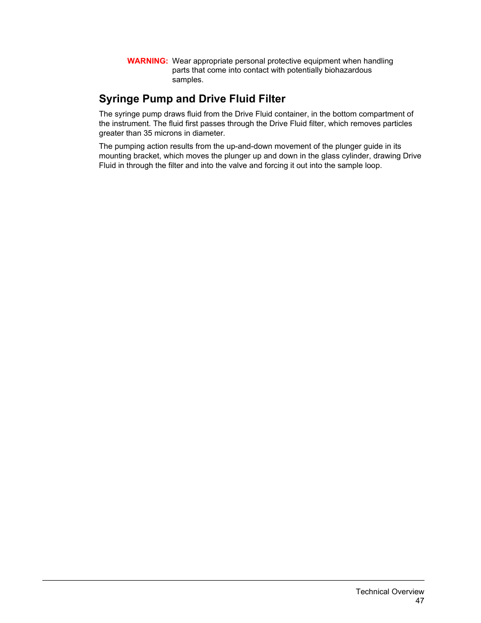 Syringe pump and drive fluid filter | Luminex MAGPIX Hardware and Installation Manual User Manual | Page 60 / 104