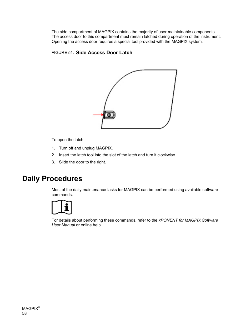 Daily procedures | Luminex MAGPIX Hardware and Installation Manual User Manual | Page 71 / 104