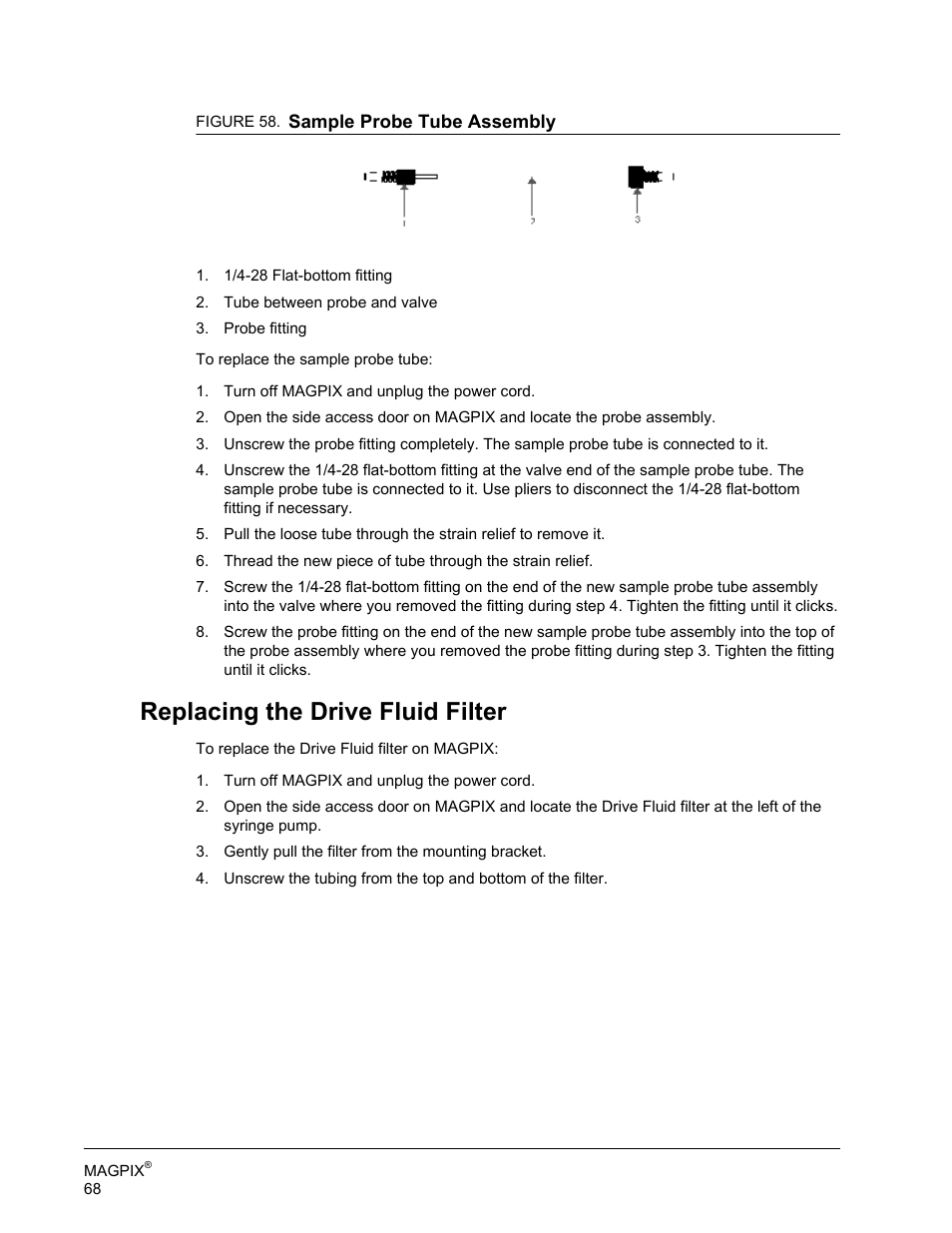 Replacing the drive fluid filter | Luminex MAGPIX Hardware and Installation Manual User Manual | Page 81 / 104