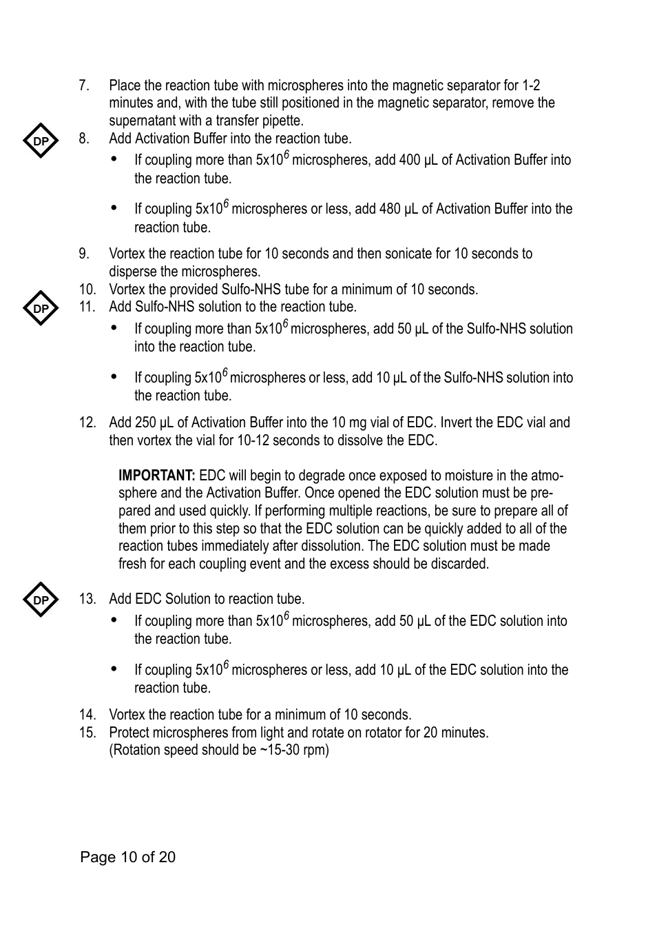 Luminex xMAP Antibody Coupling Kit User Manual | Page 14 / 24