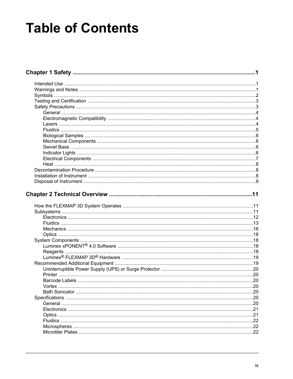 Luminex FLEXMAP 3D Hardware User Manual User Manual | Page 10 / 72