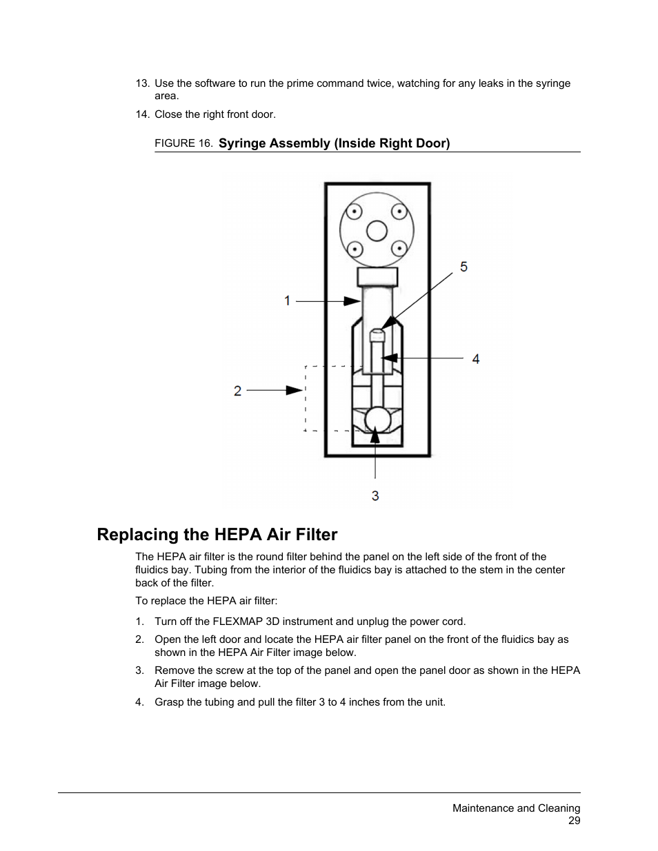 Replacing the hepa air filter | Luminex FLEXMAP 3D Hardware User Manual User Manual | Page 40 / 72