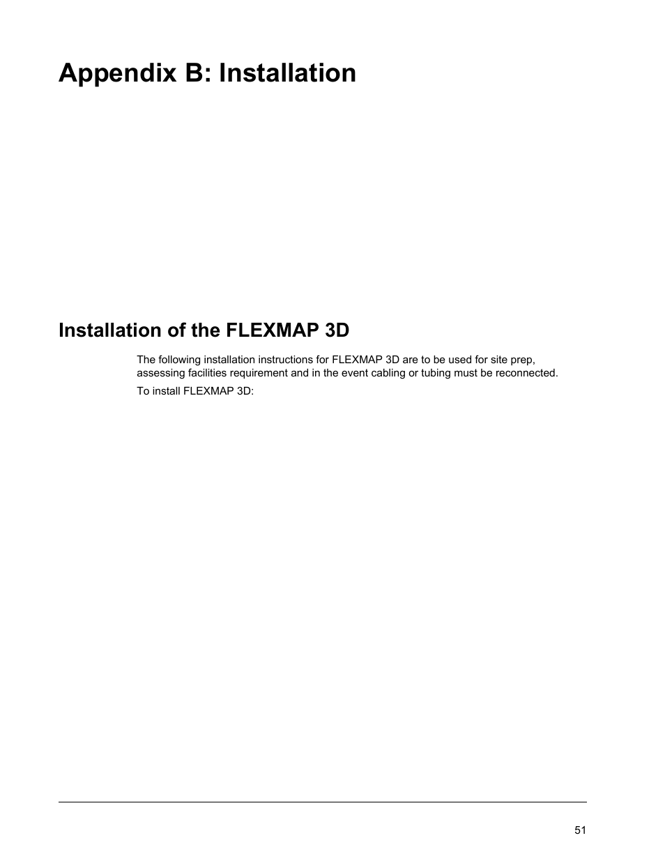 Appendix b: installation, Installation of the flexmap 3d | Luminex FLEXMAP 3D Hardware User Manual User Manual | Page 62 / 72