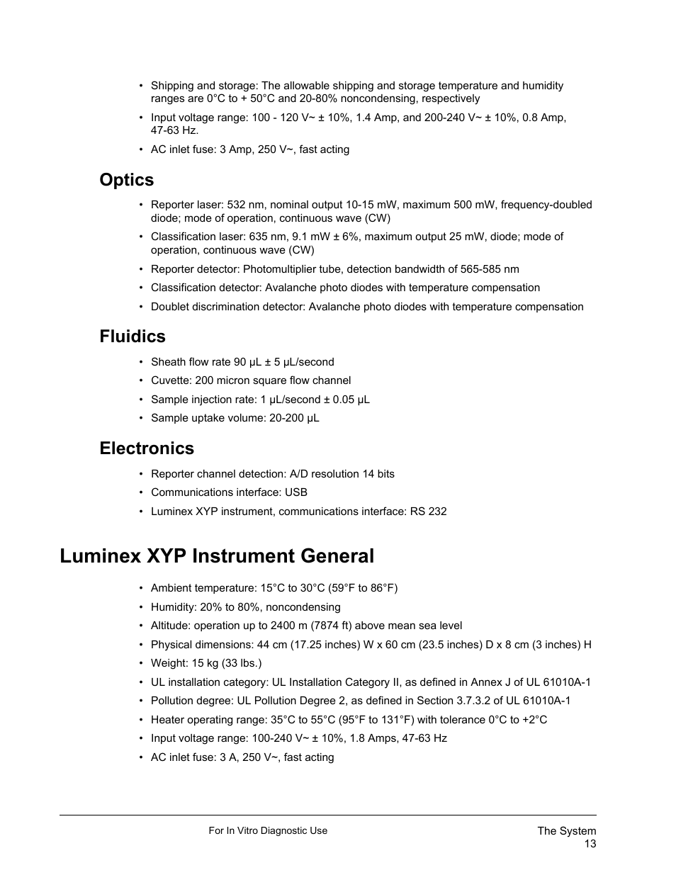 Optics, Fluidics, Electronics | Luminex xyp instrument general, Optics fluidics electronics | Luminex 200 System User Manual User Manual | Page 25 / 63