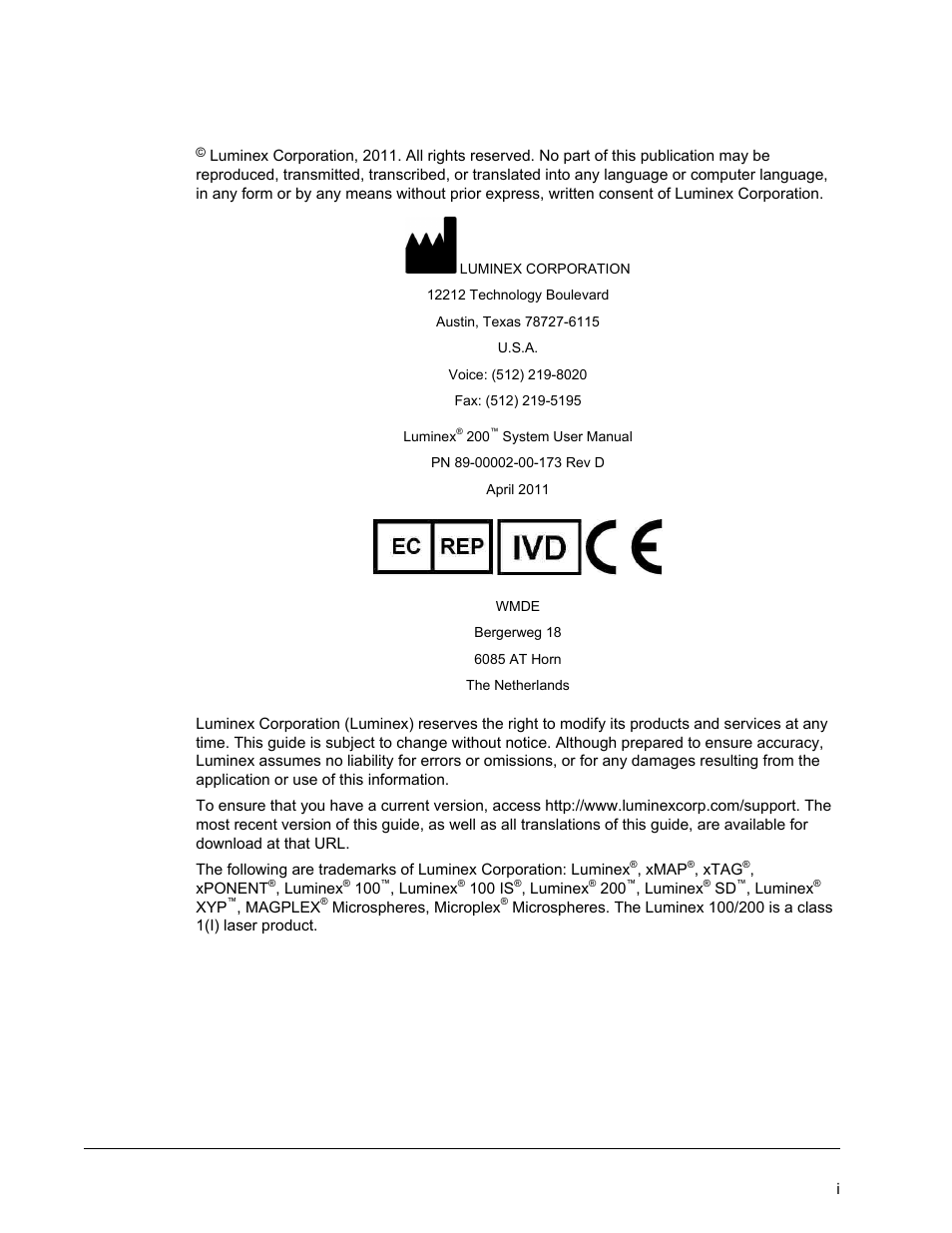 Luminex 200 System User Manual User Manual | Page 3 / 63