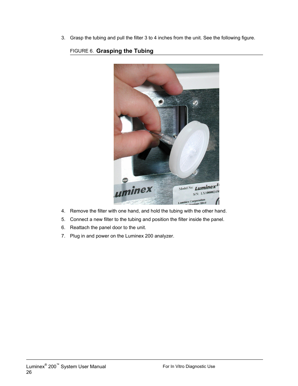 Grasping the tubing | Luminex 200 System User Manual User Manual | Page 38 / 63