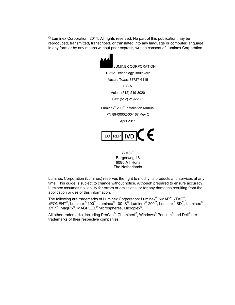 Luminex 200 Installation Guide User Manual | Page 2 / 52