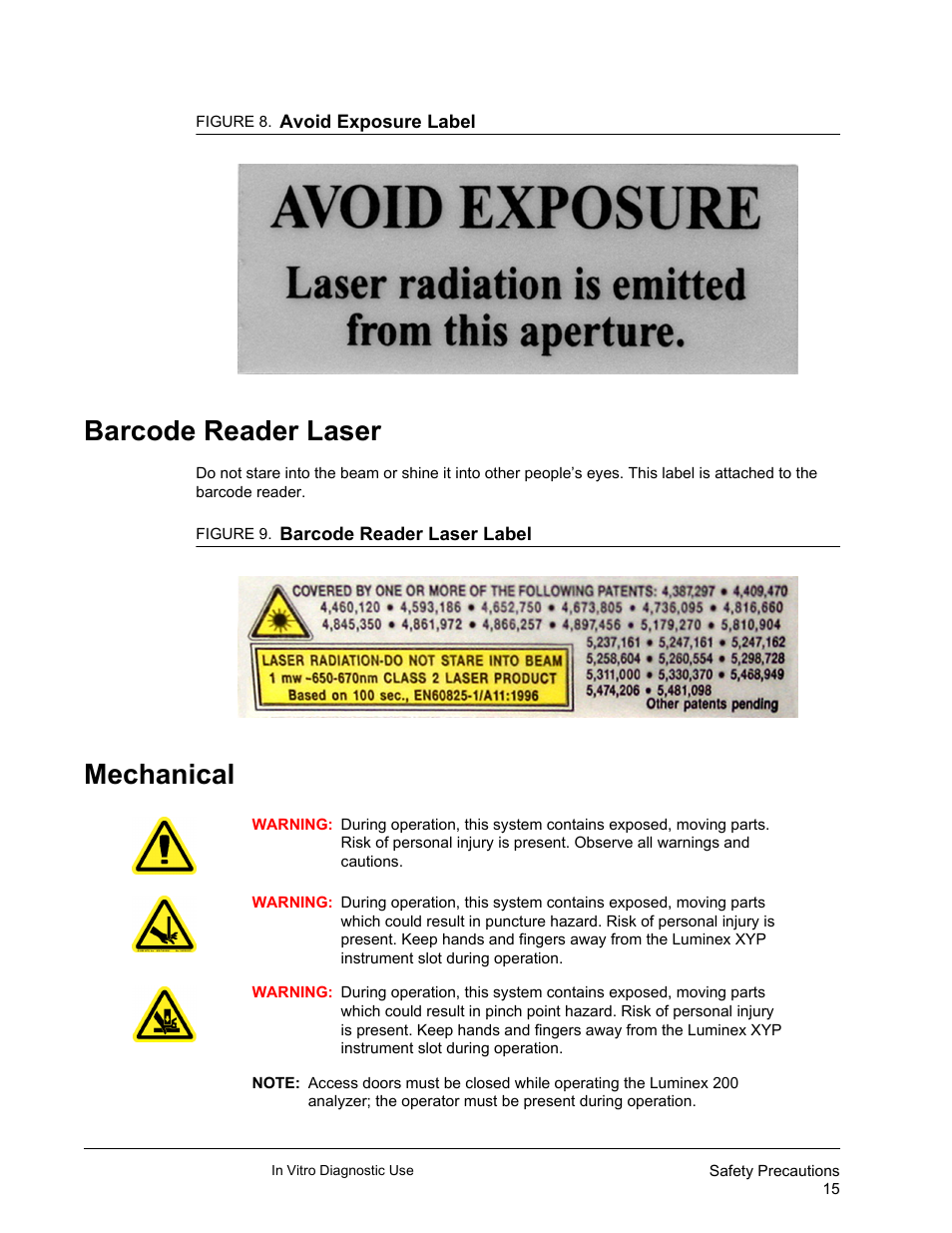 Barcode reader laser, Mechanical, Barcode reader laser mechanical | Luminex 200 Installation Guide User Manual | Page 26 / 52