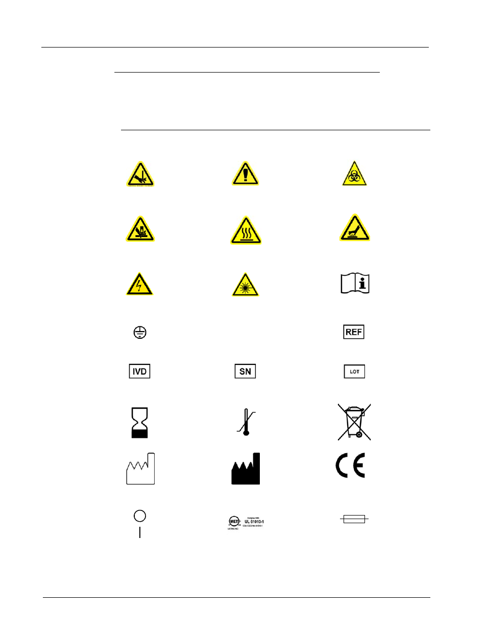 Symbols | Luminex MAGPIX Installation and Hardware User (IVD) User Manual | Page 14 / 88