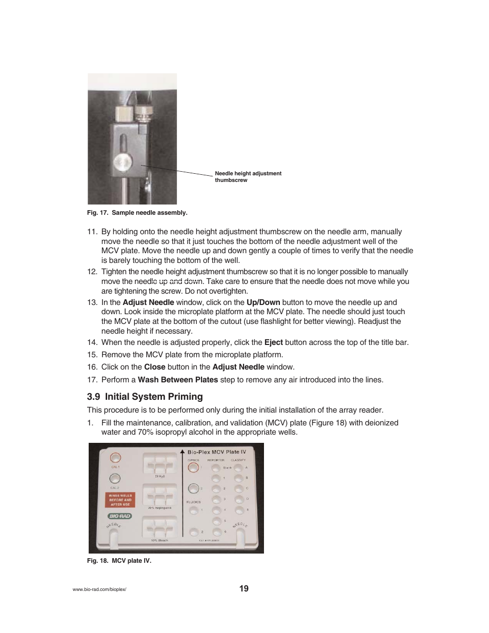 9 initial system priming | Luminex BioPlex XYP, LX200 User Manual (supplied by BioRad) User Manual | Page 25 / 51