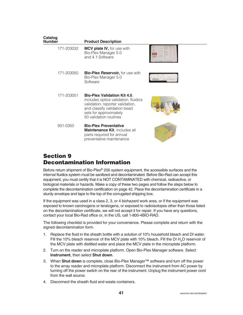 Luminex BioPlex XYP, LX200 User Manual (supplied by BioRad) User Manual | Page 47 / 51