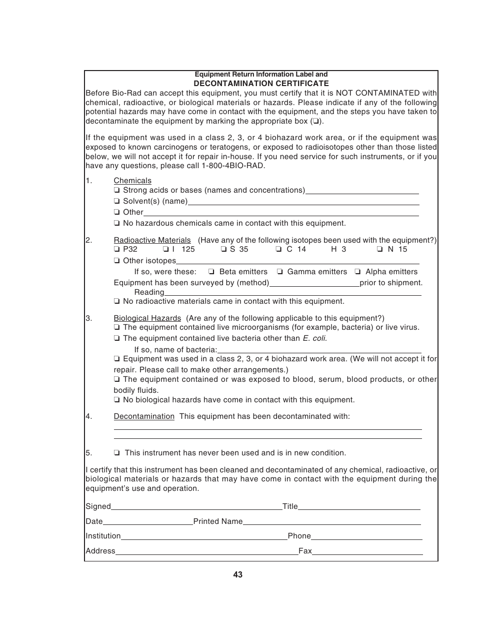 Luminex BioPlex XYP, LX200 User Manual (supplied by BioRad) User Manual | Page 49 / 51