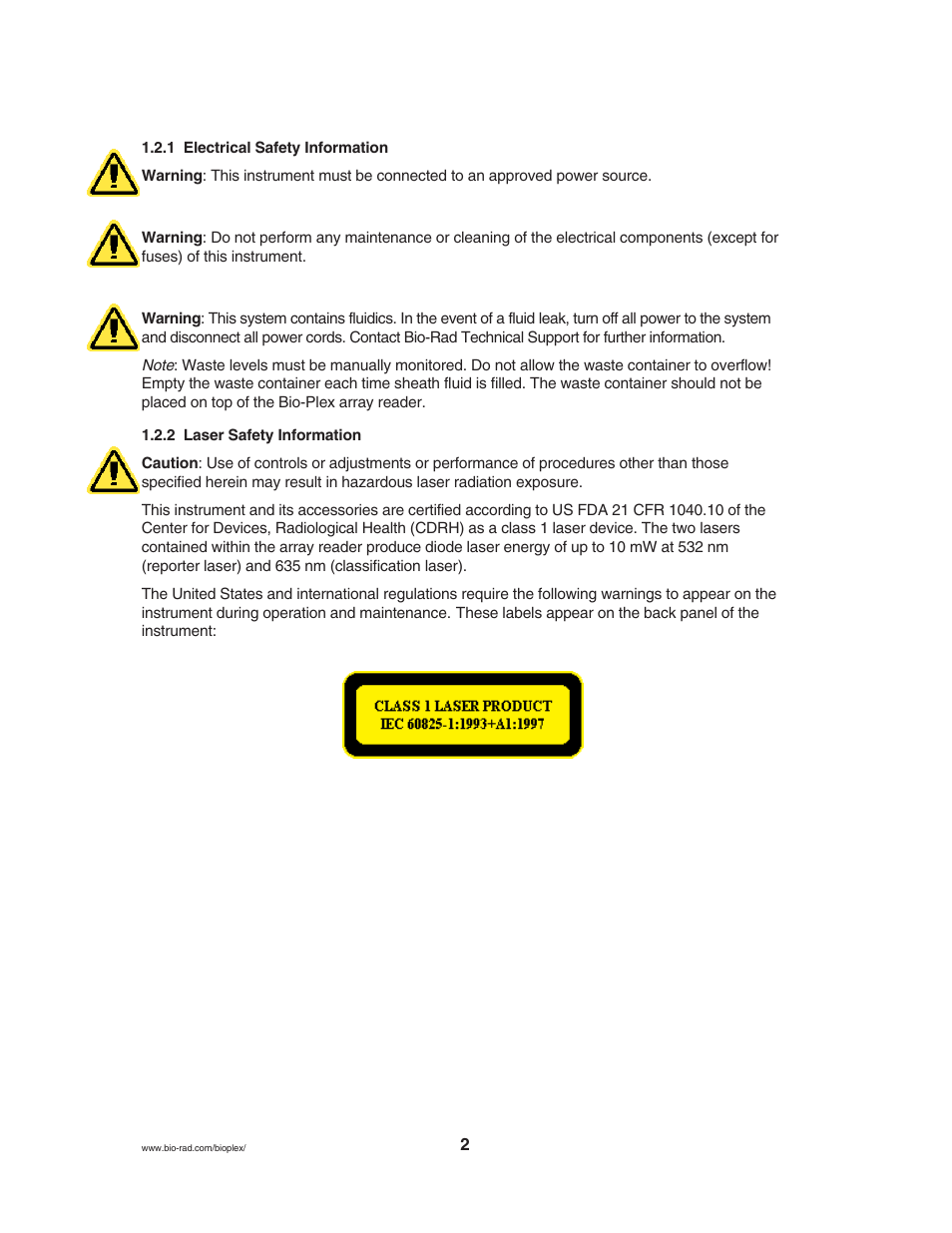 Luminex BioPlex XYP, LX200 User Manual (supplied by BioRad) User Manual | Page 8 / 51