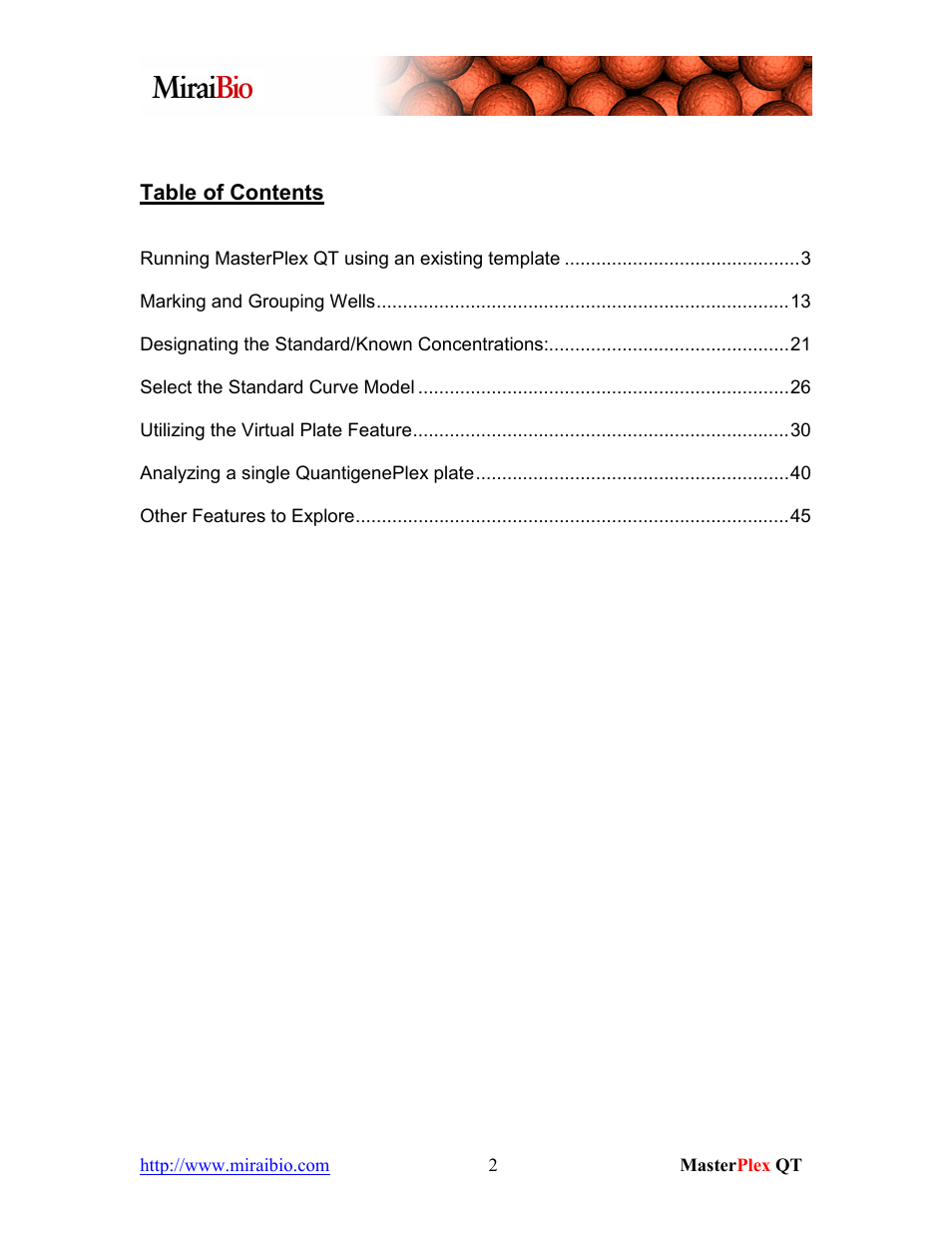 Luminex MasterPlex QT Tutorial Manual User Manual | Page 2 / 51