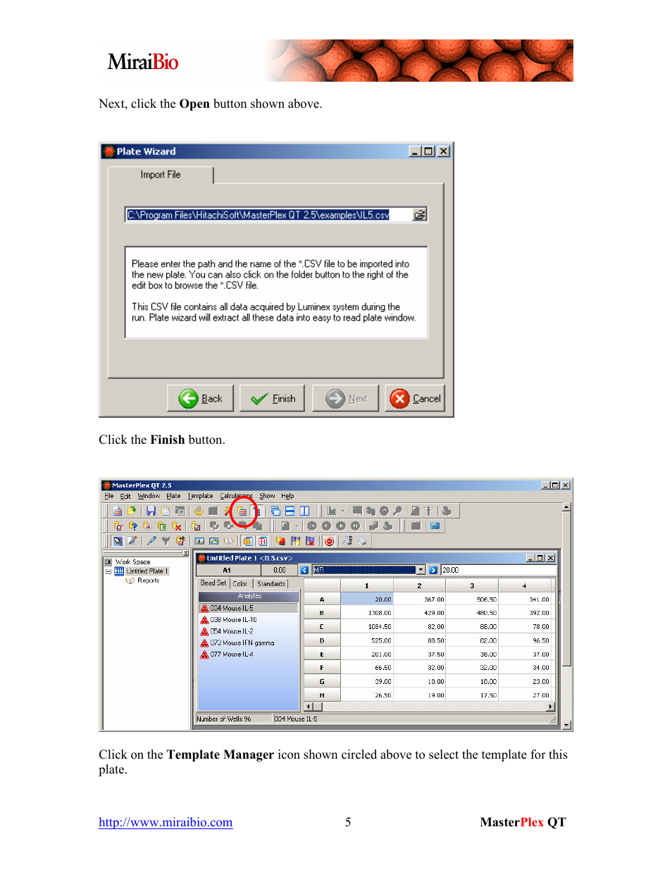 Luminex MasterPlex QT Tutorial Manual User Manual | Page 5 / 51