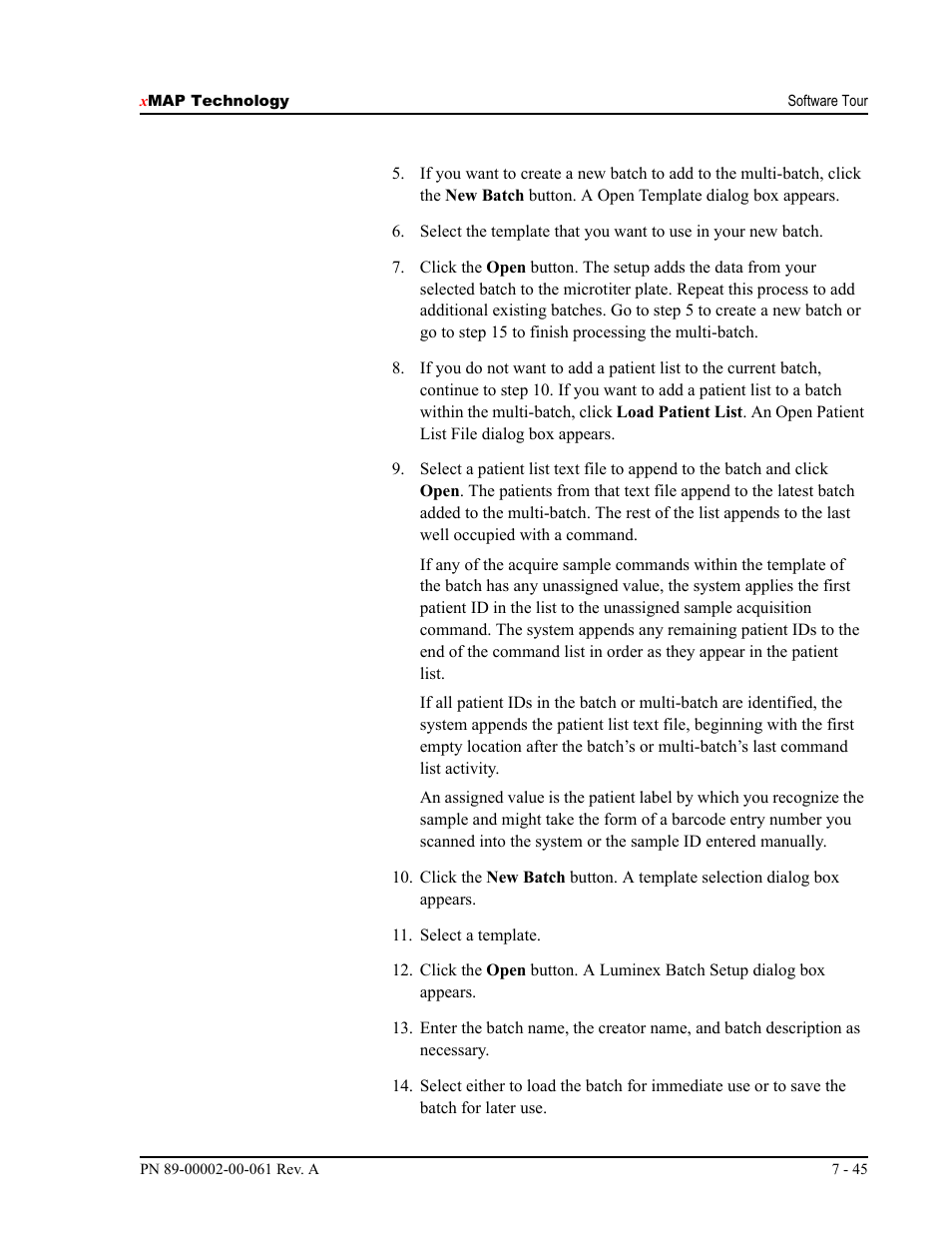 Luminex 100 IS User Manual, Version 2.1 User Manual | Page 105 / 184