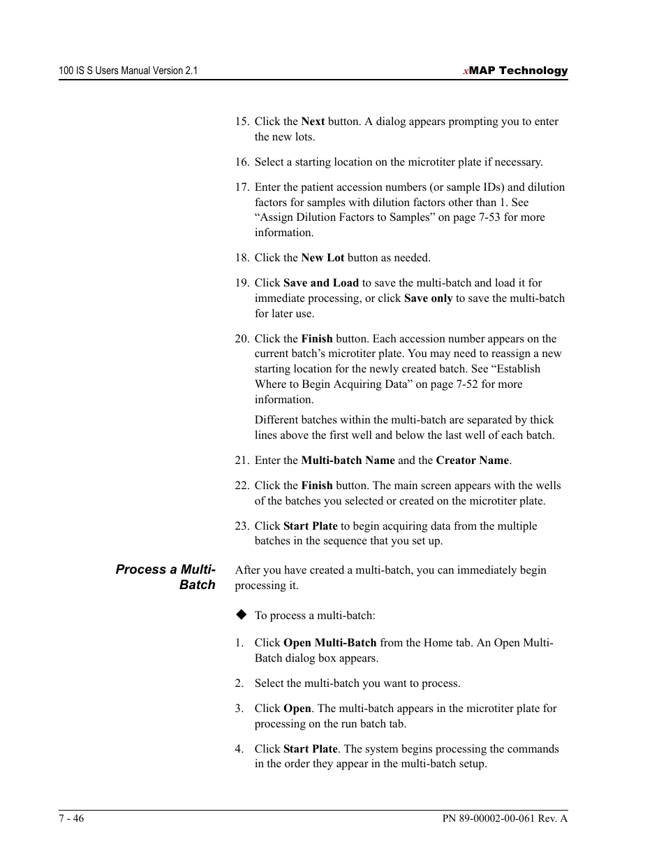 Luminex 100 IS User Manual, Version 2.1 User Manual | Page 106 / 184