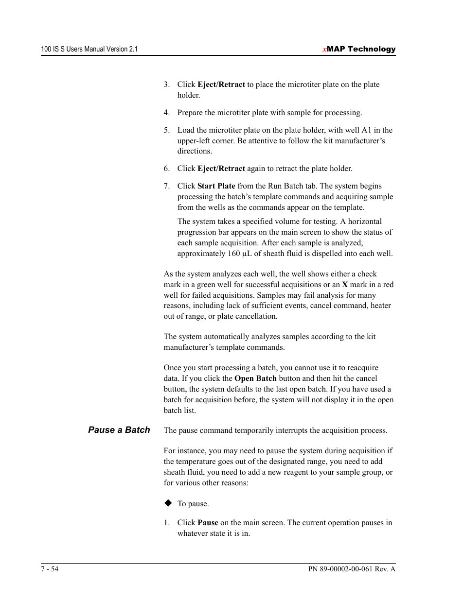 Luminex 100 IS User Manual, Version 2.1 User Manual | Page 114 / 184