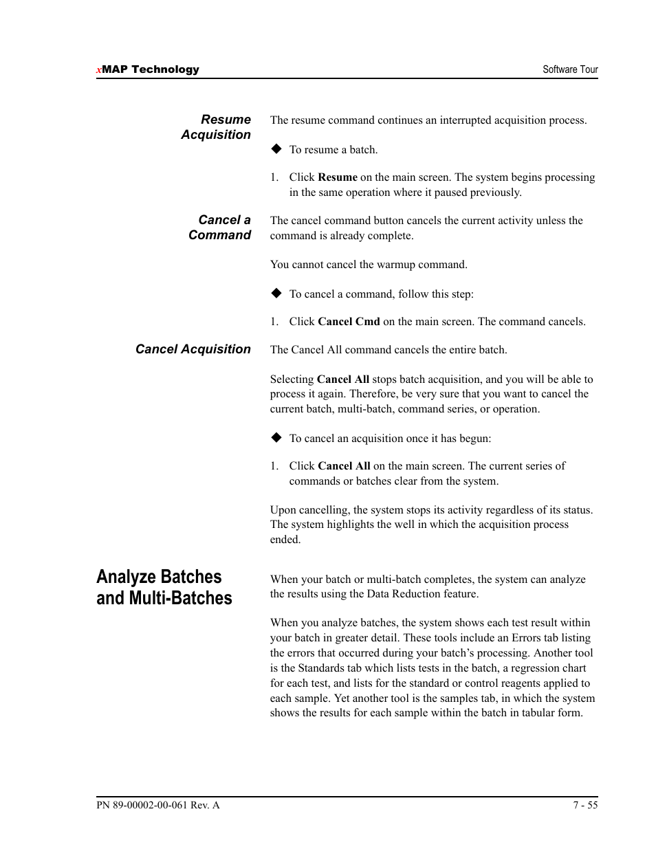 Analyze batches and multi-batches | Luminex 100 IS User Manual, Version 2.1 User Manual | Page 115 / 184