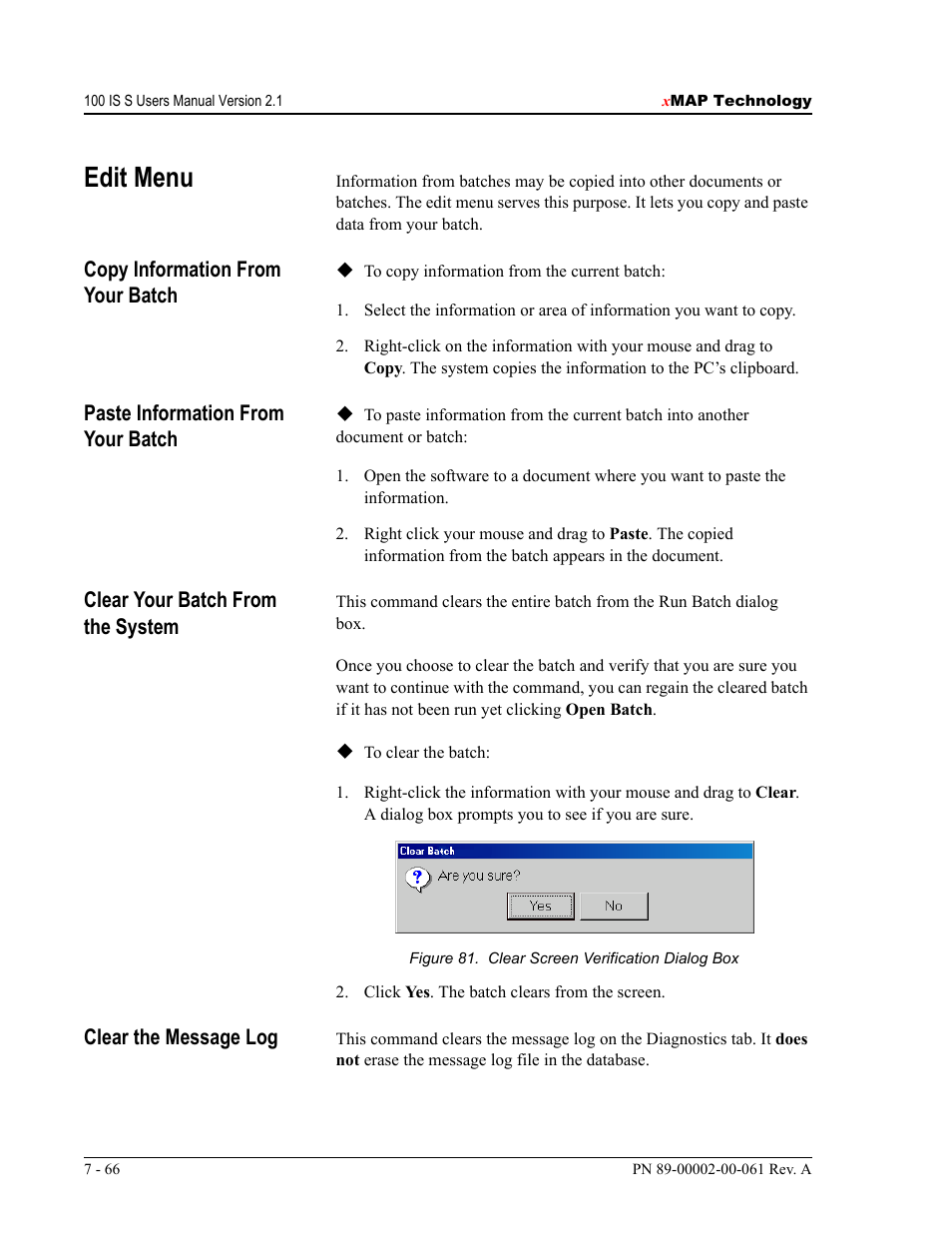 Edit menu | Luminex 100 IS User Manual, Version 2.1 User Manual | Page 126 / 184