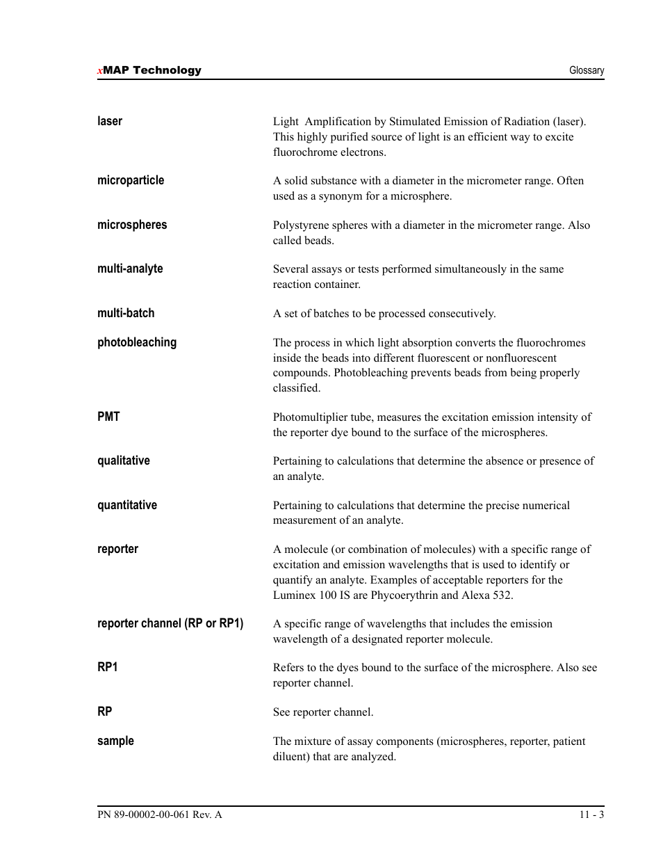 Luminex 100 IS User Manual, Version 2.1 User Manual | Page 165 / 184