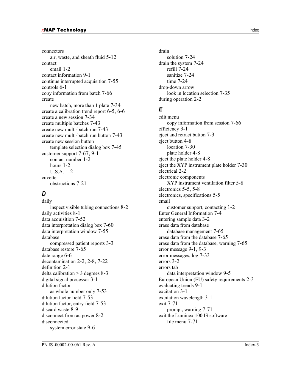 Luminex 100 IS User Manual, Version 2.1 User Manual | Page 177 / 184