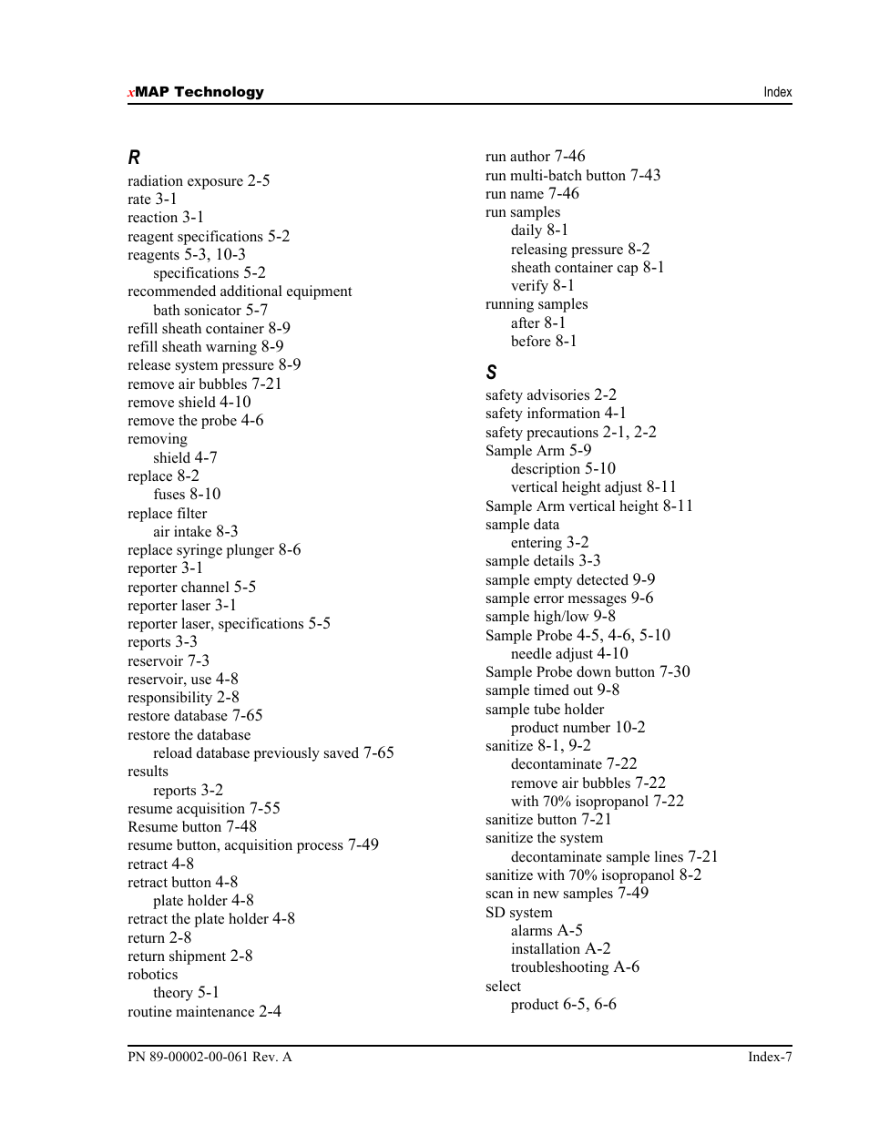 Luminex 100 IS User Manual, Version 2.1 User Manual | Page 181 / 184