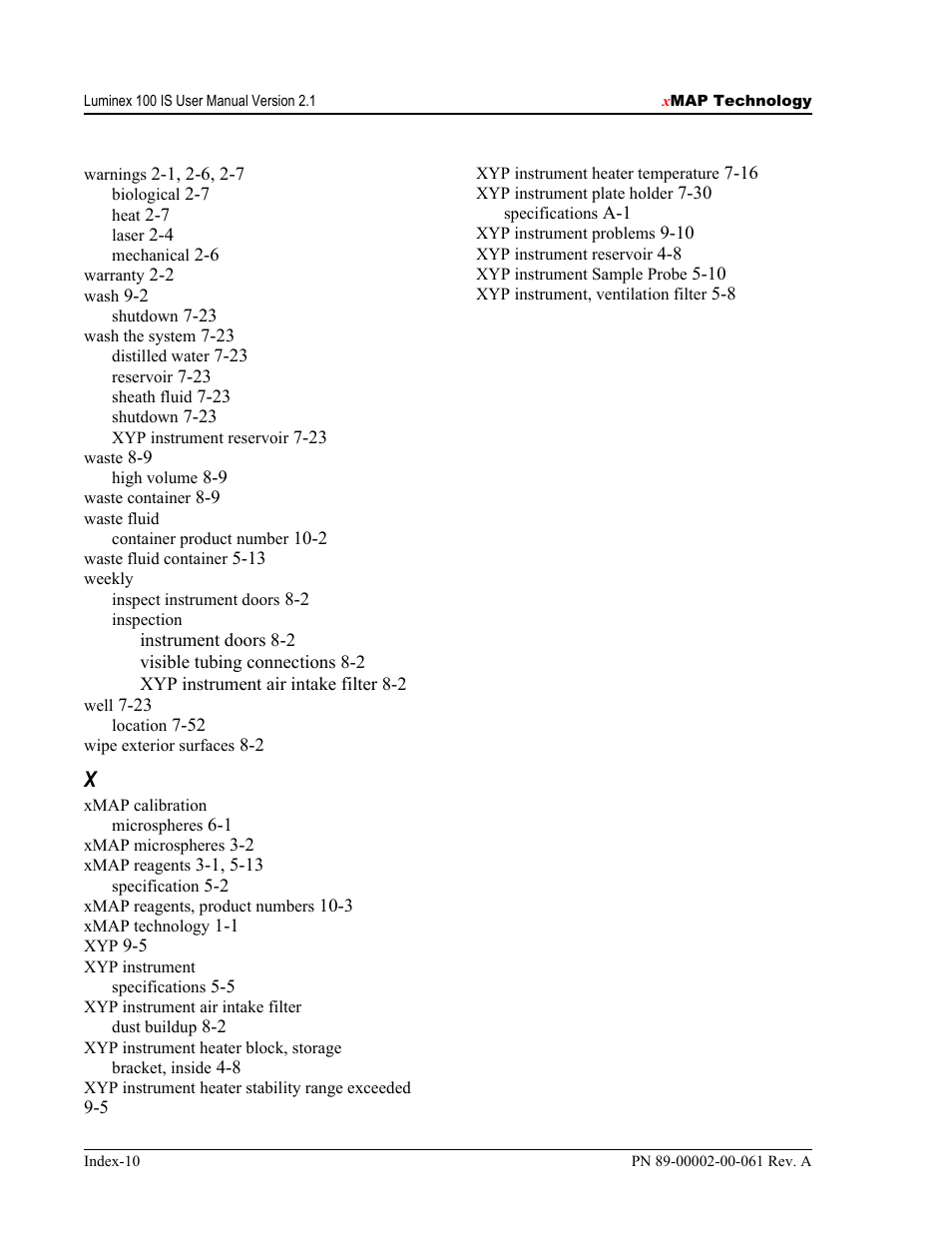 Luminex 100 IS User Manual, Version 2.1 User Manual | Page 184 / 184