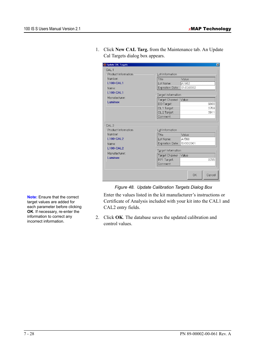 Luminex 100 IS User Manual, Version 2.1 User Manual | Page 88 / 184