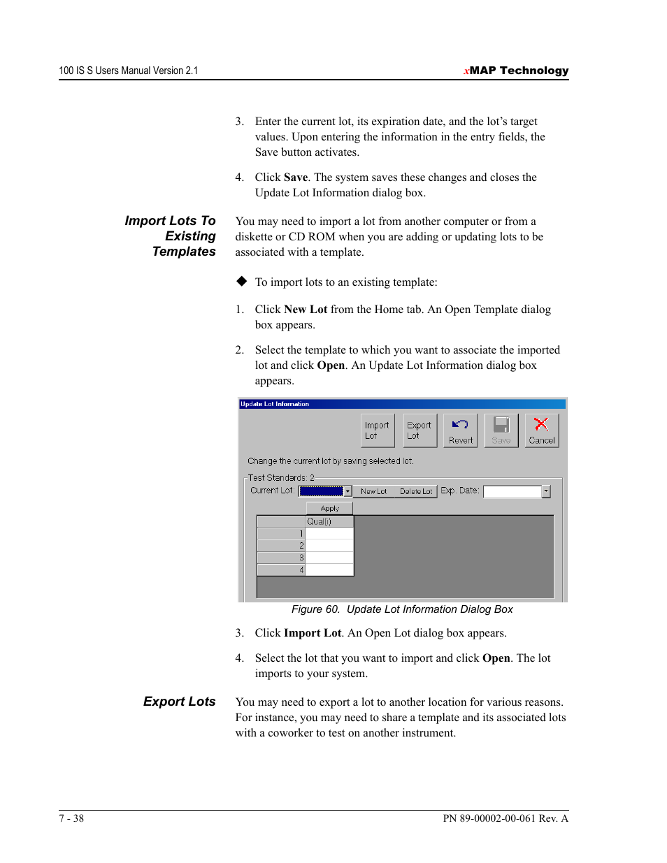 Luminex 100 IS User Manual, Version 2.1 User Manual | Page 98 / 184