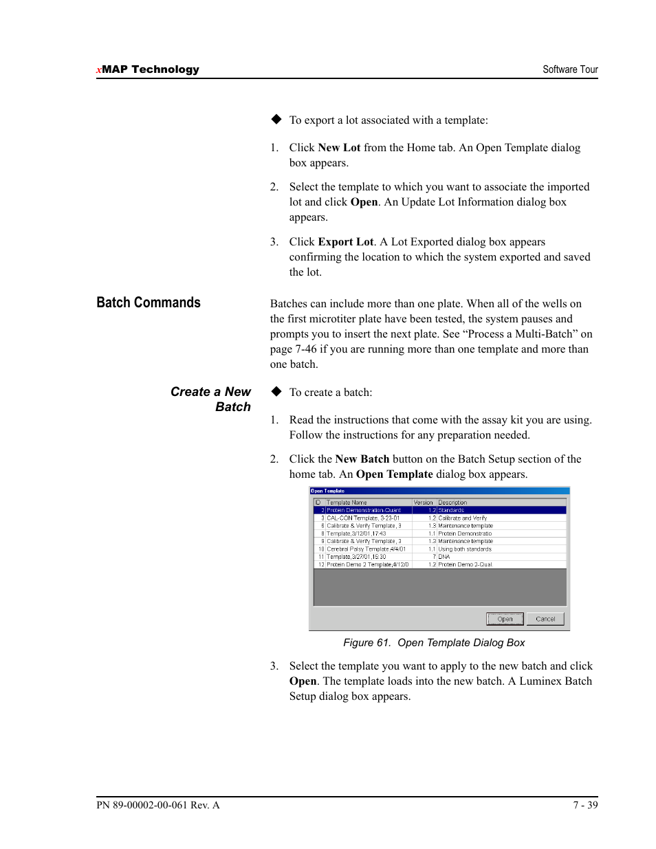 Batch commands | Luminex 100 IS User Manual, Version 2.1 User Manual | Page 99 / 184