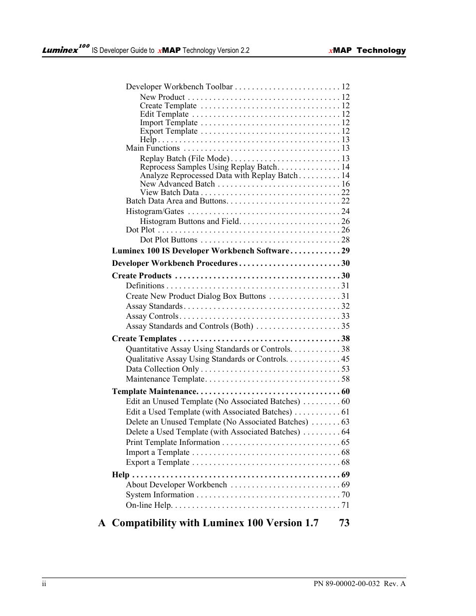 Luminex 100 IS Version 2.2 User Manual | Page 4 / 96