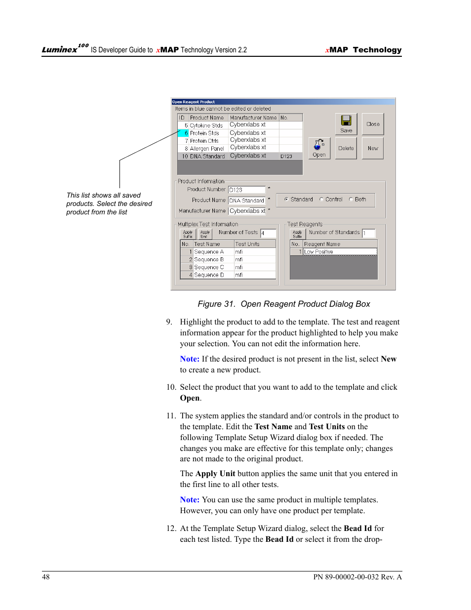 Luminex 100 IS Version 2.2 User Manual | Page 54 / 96