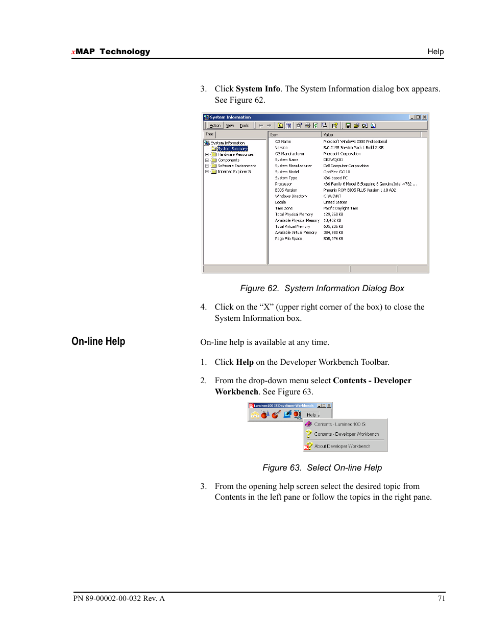 On-line help | Luminex 100 IS Version 2.2 User Manual | Page 77 / 96