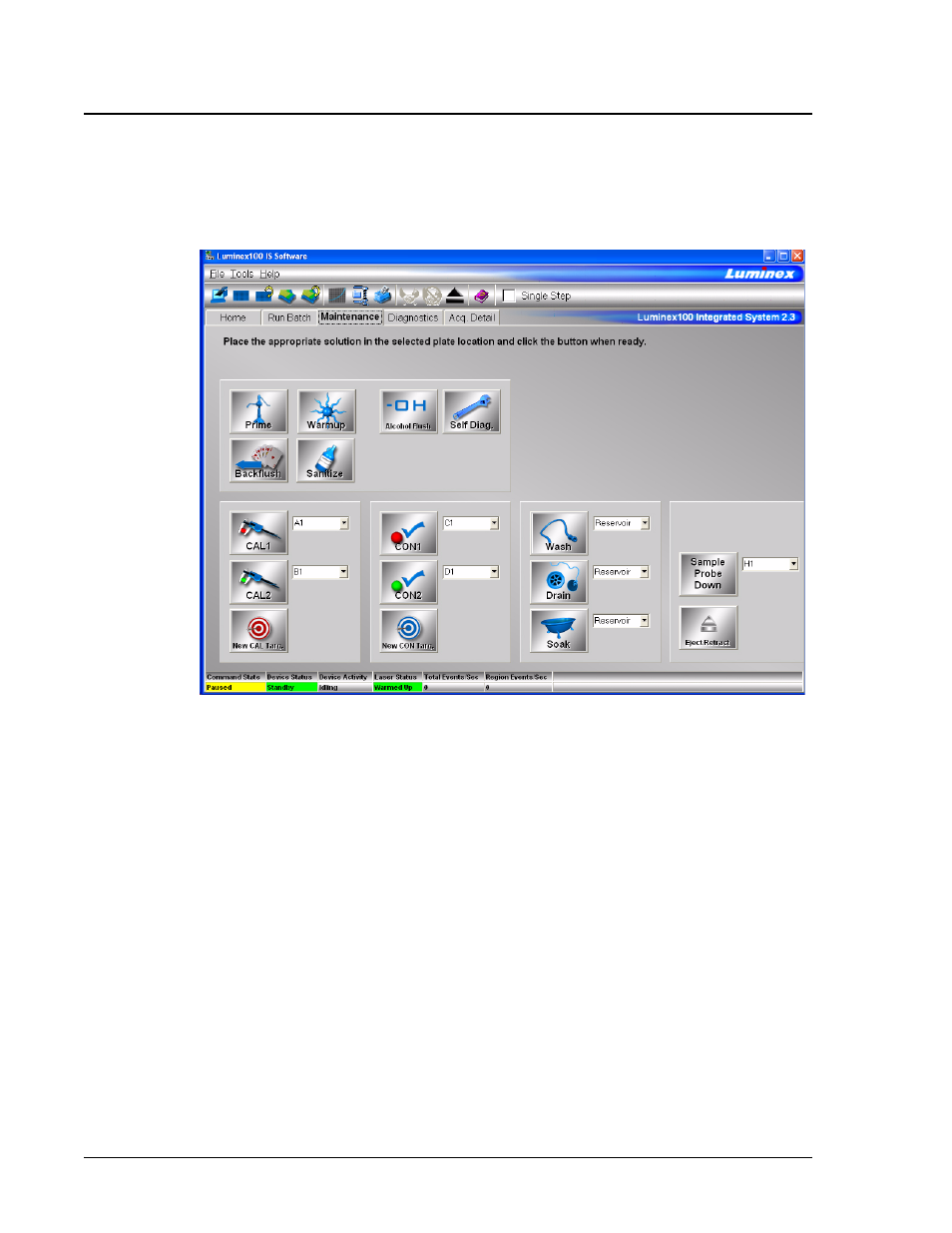 Maintenance tab -8 | Luminex 100 IS Version 2.3 User Manual | Page 50 / 230