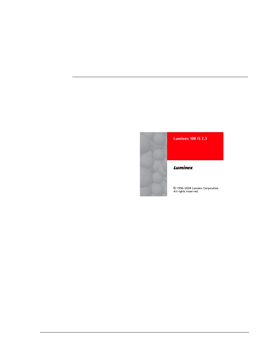 Customize splash screen, Splash screen | Luminex 100 IS Developer Workbench Guide Version 2.3 User Manual | Page 69 / 74