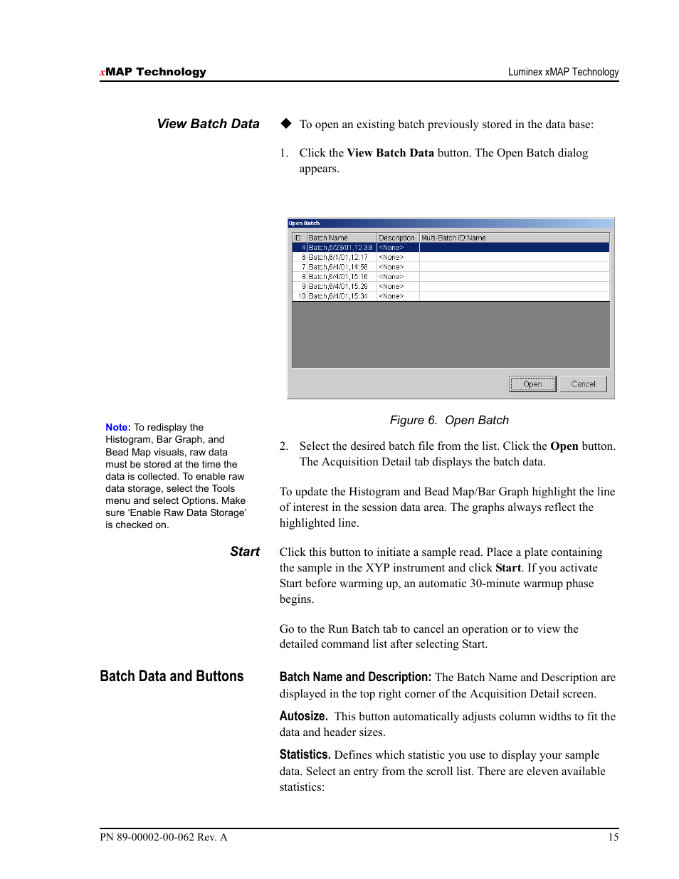 Batch data and buttons | Luminex 100 IS Version 2.1 User Manual | Page 21 / 84