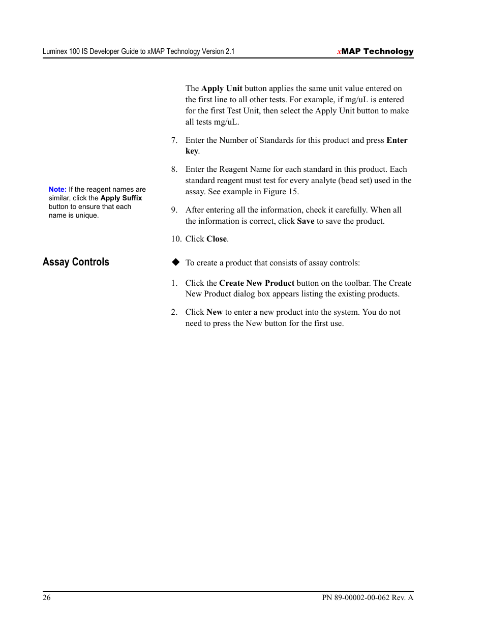 Assay controls | Luminex 100 IS Version 2.1 User Manual | Page 32 / 84