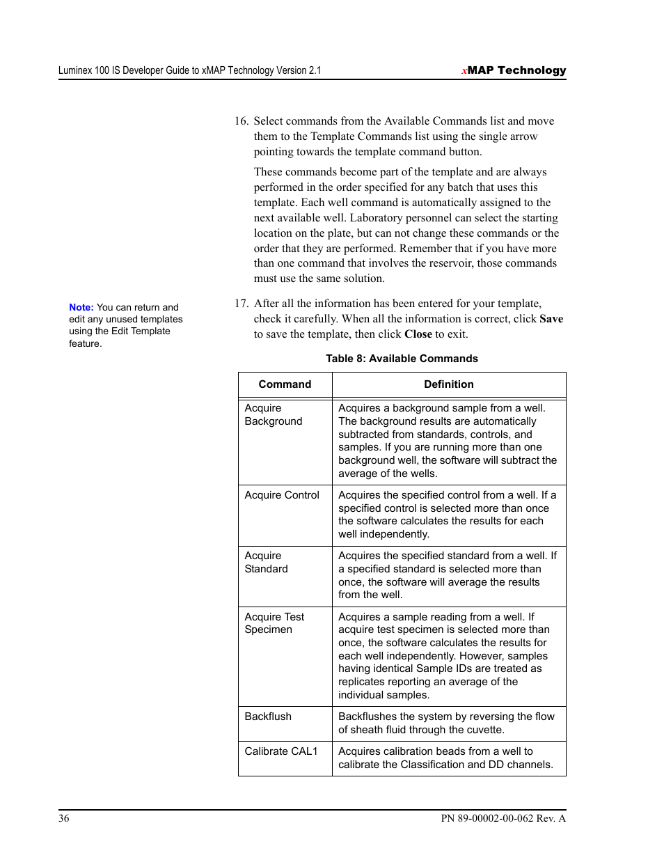 Luminex 100 IS Version 2.1 User Manual | Page 42 / 84