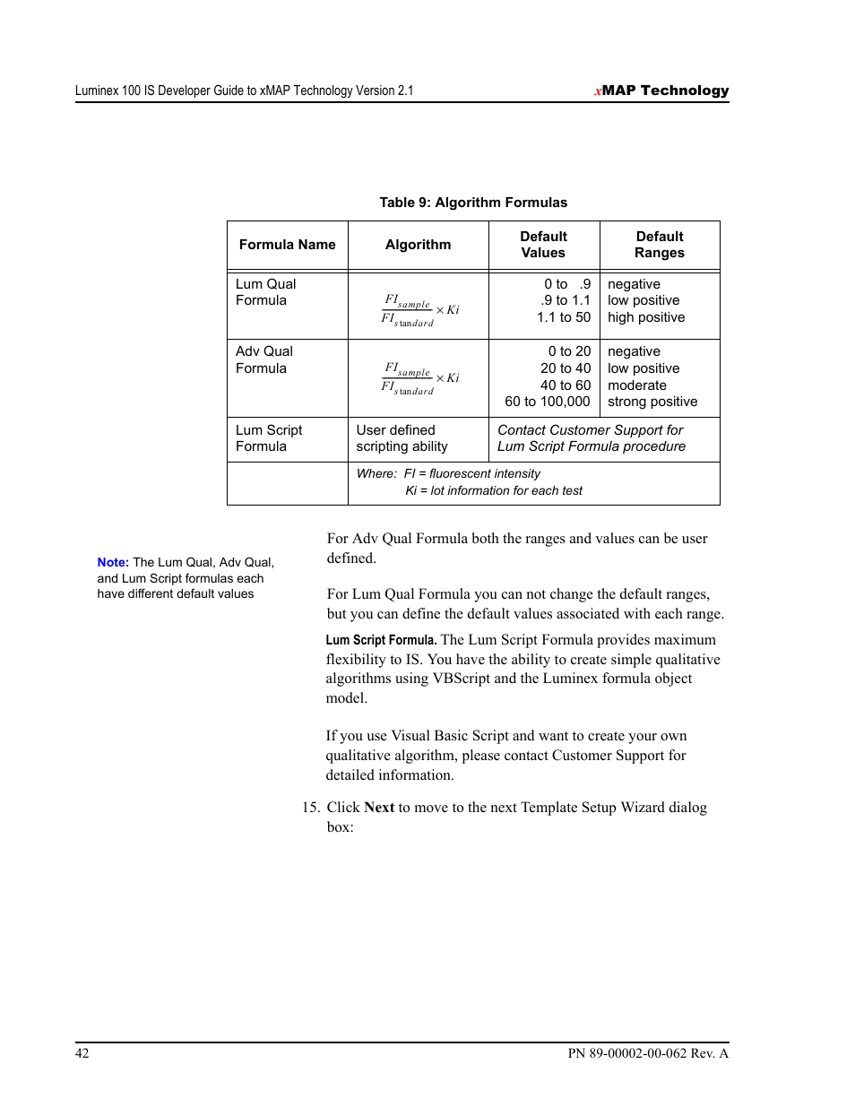 Luminex 100 IS Version 2.1 User Manual | Page 48 / 84