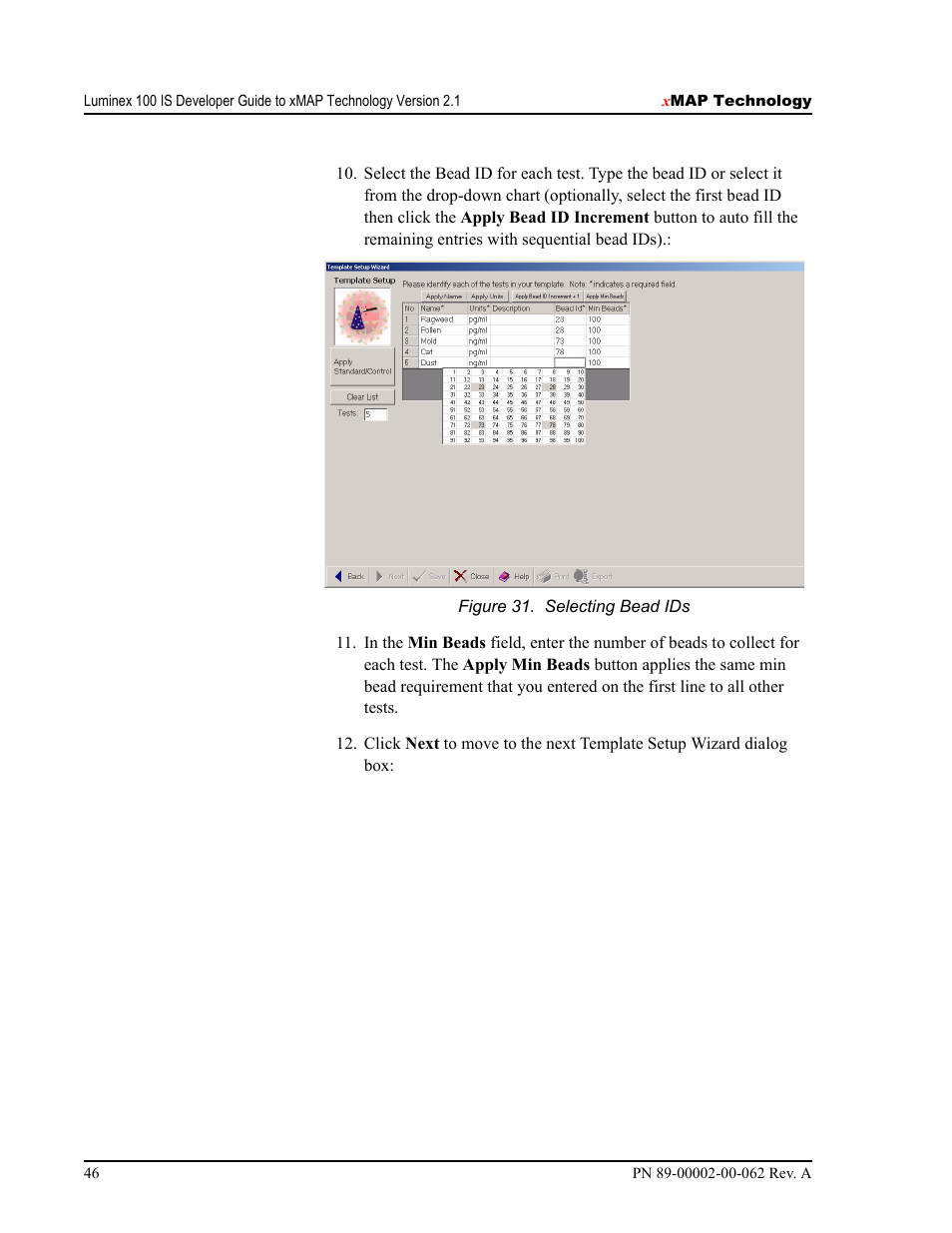 Luminex 100 IS Version 2.1 User Manual | Page 52 / 84