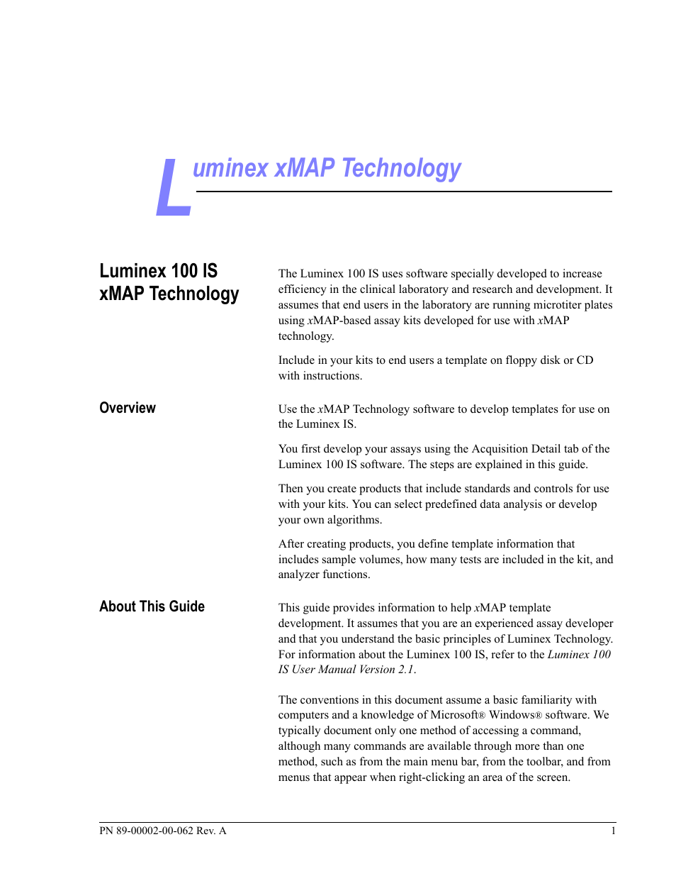 Luminex xmap technology, Luminex 100 is xmap technology | Luminex 100 IS Version 2.1 User Manual | Page 7 / 84