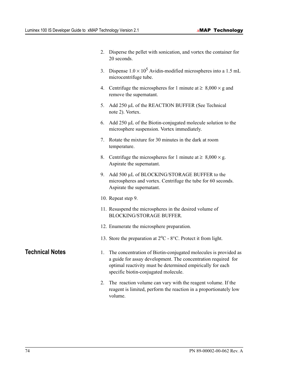 Luminex 100 IS Version 2.1 User Manual | Page 80 / 84