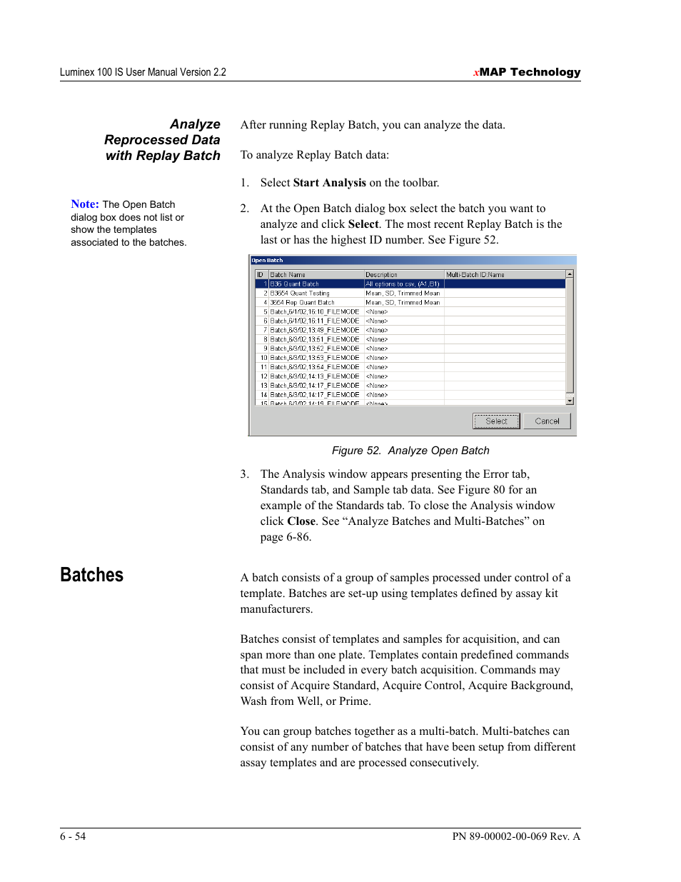 Batches | Luminex 100 IS Version 2.2 User Manual | Page 108 / 246