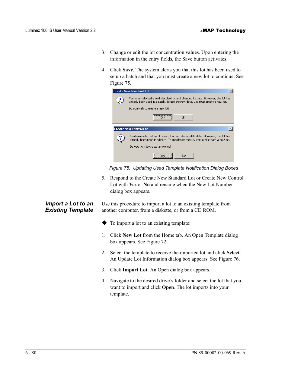 Luminex 100 IS Version 2.2 User Manual | Page 134 / 246