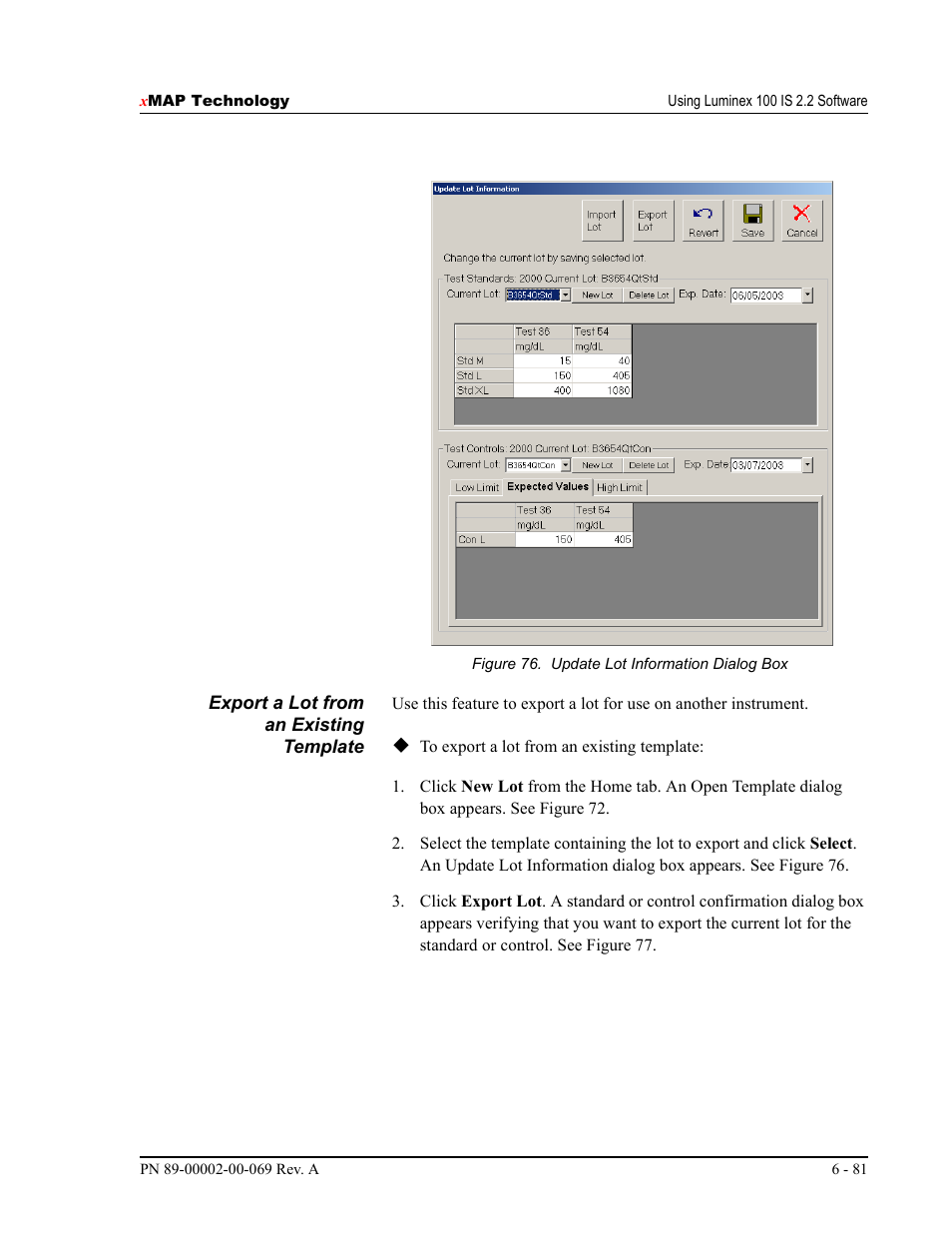 Luminex 100 IS Version 2.2 User Manual | Page 135 / 246