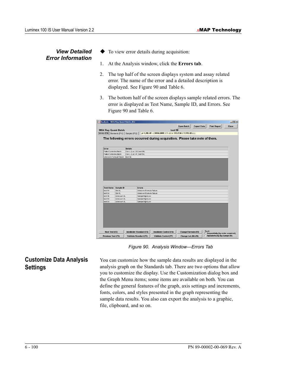 Customize data analysis settings | Luminex 100 IS Version 2.2 User Manual | Page 154 / 246